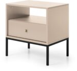 Κομοδίνο Mono μπεζ 54x56x39cm - Image 2
