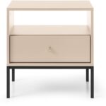 Κομοδίνο Mono μπεζ 54x56x39cm