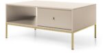 Τραπεζάκι Mono Μπεζ + Χρυσό 103x46x68cm