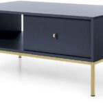 Τραπεζάκι Mono Μπλε +χρυσό 103,5x46,2x68cm