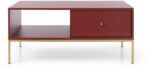 Τραπεζάκι Mono Μπορντό + Χρυσό 103,5x46,2x68cm - Image 2