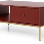 Τραπεζάκι Mono Μπορντό + Χρυσό 103,5x46,2x68cm