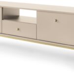 Έπιπλο τηλεόρασης Mono Μπεζ + Χρυσό 153x56x39cm