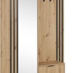 Έπιπλο εισόδου NELLY με καθρέπτη φυσικό artisan 131x192x40cm