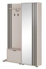 Έπιπλο εισόδου NELLY Λευκό Kazmir με καθρέπτη 131x192x40cm