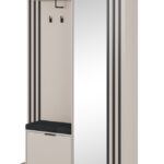 Έπιπλο εισόδου NELLY Λευκό Kazmir με μαξιλάρι και καθρέπτη 131x192x40cm