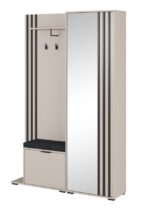 Έπιπλο εισόδου NELLY Λευκό Kazmir με μαξιλάρι και καθρέπτη 131x192x40cm