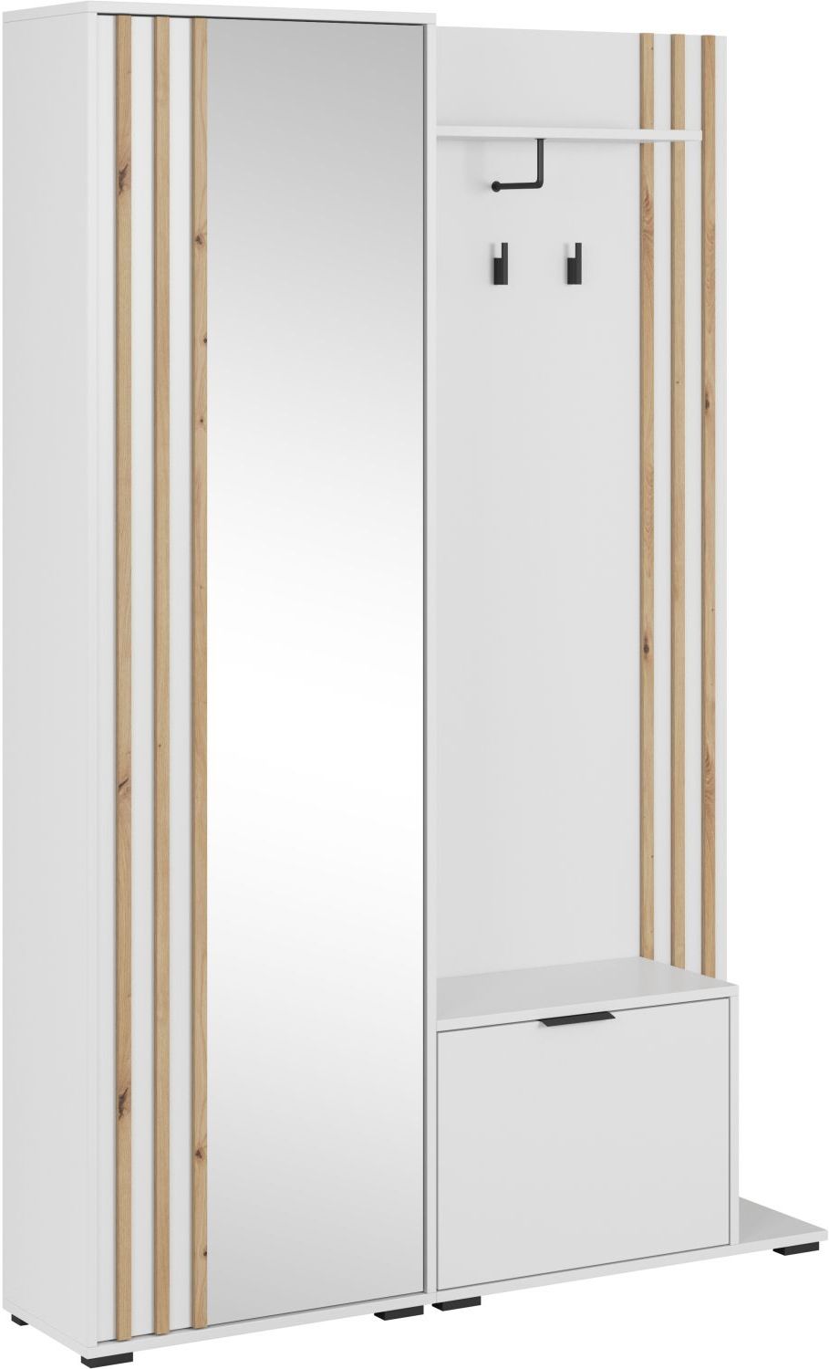 NELLY_w_2 Έπιπλο εισόδου NELLY με καθρέπτη 131x192x40cm - Image 1