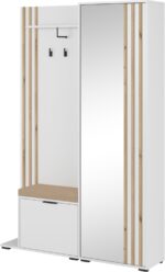 Έπιπλο εισόδου NELLY με μαξιλάρι και καθρέπτη 131x192x40cm - Image 2