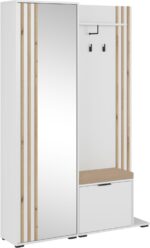 Έπιπλο εισόδου NELLY με μαξιλάρι και καθρέπτη 131x192x40cm