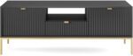 Έπιπλο τηλεόρασης Nova Ανθρακί+χρυσό 154x39x56cm - Image 2