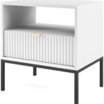 Κομοδίνο Nova Λευκό 54x56x39cm