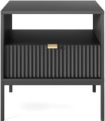 Κομοδίνο Nova Ανθρακί  54x56x39cm - Image 2