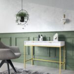 Έπιπλο Εισόδου Nova -Σιφονιέρα Λευκό+ Χρυσό 103,5x77,6x50cm