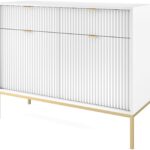 Μπουφές Nova Λευκό+χρυσό 104x39x83cm