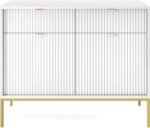 Μπουφές Nova Λευκό+χρυσό 104x39x83cm - Image 2