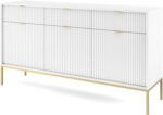 Μπουφές Nova Λευκό+χρυσό 154x39x83cm - Image 2