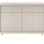 Μπουφές Nova Λευκό Kazmir + Χρυσό 104x83x39cm