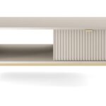 Τραπεζάκι Σαλονιού Nova Λευκό Kazmir + Χρυσό 104x46x68cm