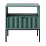 Κομοδίνο Nova Πράσινο + Ανθρακί βάση+πόμολο 54x56x39cm
