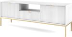 Έπιπλο τηλεόρασης Nova Λευκό+χρυσό 154x39x56cm