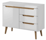 Μπουφές Nordi Λευκό+Higloss λευκό+Riviera 107x83x40cm