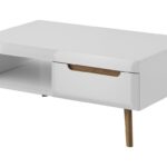 Τραπεζάκι Nordi Λευκό+Higloss λευκό+ Riviera 107x46x67cm