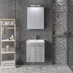 Σετ Έπιπλο Μπάνιου OMEGA GREY OAK 50 9SOM050GO0W Πάγκο 50x44x60