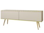 Έπιπλο τηλεόρασης ORO  Μπεζ + Χρυσό  135x53x32cm