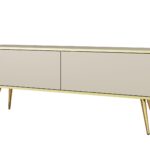 Έπιπλο τηλεόρασης ORO  Μπεζ + Χρυσό  135x53x32cm