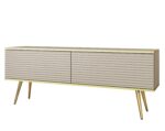 Έπιπλο τηλεόρασης ORO_MDF Μπεζ + χρυσό 135x53x32cm