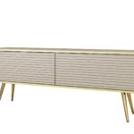 Έπιπλο τηλεόρασης ORO_MDF Μπεζ + χρυσό 135x53x32cm