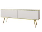 Έπιπλο τηλεόρασης ORO  Λευκό+ χρυσό 135x53x32cm