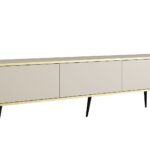 Έπιπλο τηλεόρασης ORO  Μπεζ + Μαύρο 175x53x32cm