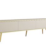 Έπιπλο τηλεόρασης ORO  Μπεζ + Χρυσό 175x53x32cm
