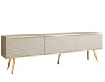 Έπιπλο τηλεόρασης ORO_MDF Μπεζ +Χρυσό 175x53x32cm