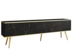 Έπιπλο τηλεόρασης ORO  Μάρμαρο + χρυσό 175x53x32cm