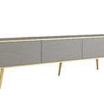 Έπιπλο τηλεόρασης ORO_MDF Γκρι +Χρυσό 175x53x32cm