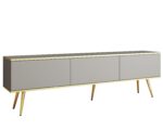 Έπιπλο τηλεόρασης ORO  γκρι+ Χρυσό 175x53x32cm