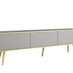 Έπιπλο τηλεόρασης ORO  γκρι+ Χρυσό 175x53x32cm