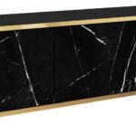 Κρεμαστό έπιπλο τηλεόρασης ORO ανθρακί + μάρμαρο 175x30x32cm