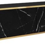 Κρεμαστό έπιπλο τηλεόρασης ORO ανθρακί + μάρμαρο 135x30x32cm