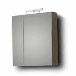 ΚΑΘΡΕΦΤΗΣ OMEGA 65cm NEW χρ.GREY OAK 3MOM065GONW με ντουλάπια