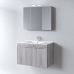 Σετ Έπιπλο Μπάνιου OMEGA GREY OAK 90 9SOM090GO0W Πάγκο 87x44x60 - Image 2