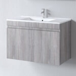 Πάγκος OMEGA GREY OAK 90 S3BOM090GO0 87x44x60, Νιπτήρας 90x45