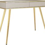 Κονσόλα Oro μπέζ με χρυσό 102x80x50cm