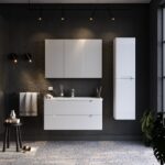 Σετ Έπιπλο Μπάνιου PERLA Λευκό MDF 18mm Λάκα 100 9SPER100WHM