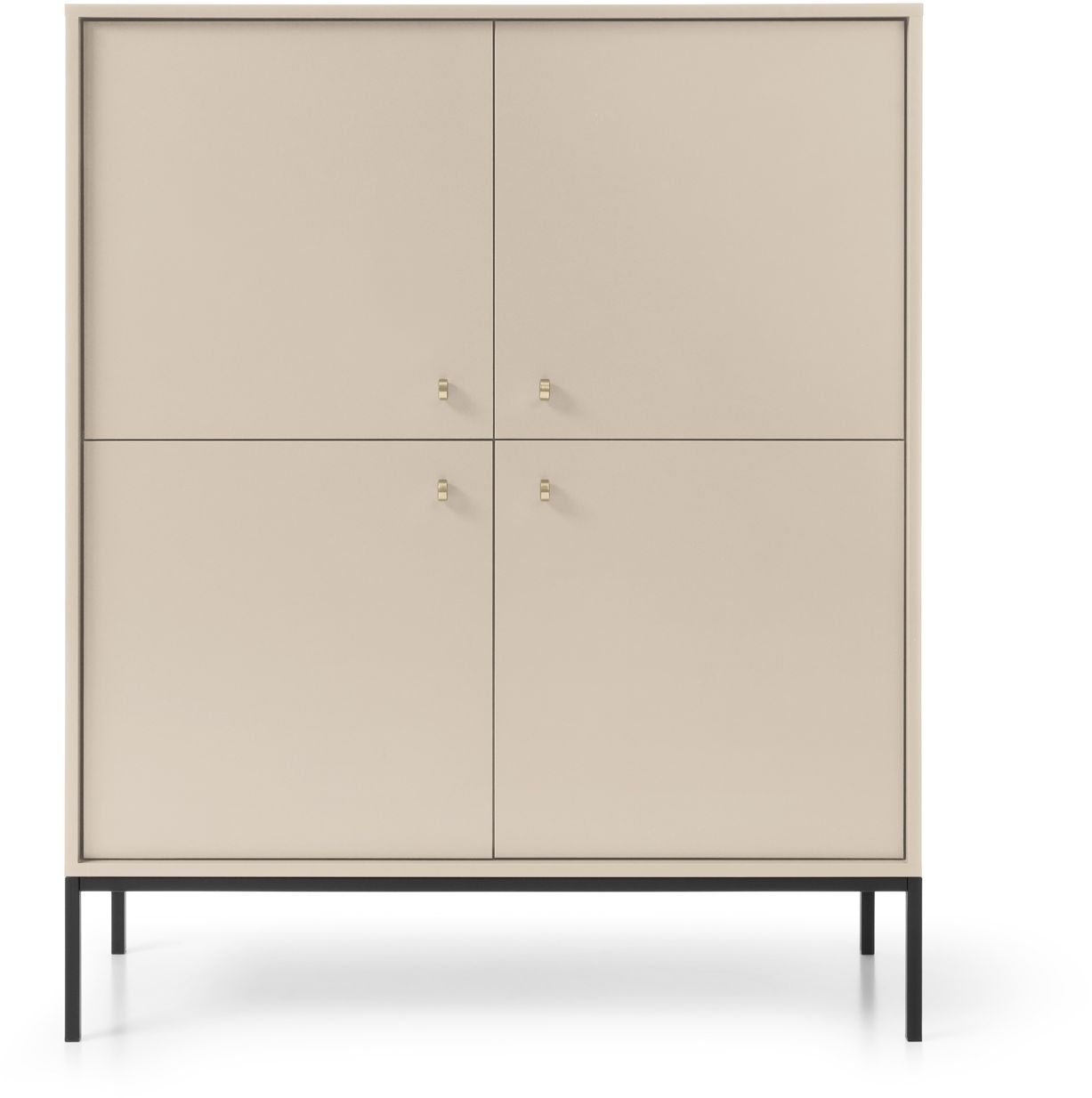 P_MNBz_NT_B2 Μπουφές Mono χρώμα Μπεζ 103,5x125,5x39cm - Image 1