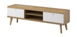Έπιπλο τηλεόρασης 02103-PR Λευκό+Riviera 160x50x40cm