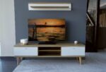 Έπιπλο τηλεόρασης 02103-PR Λευκό+Riviera 160x50x40cm - Image 2